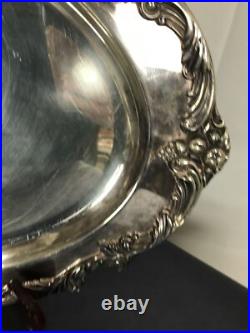 Vintage Reed and Barton King Francis 1676 Silver Plate Oval Tray Platter