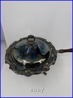Vintage Reed and Barton King Francis Silver Plate Chafing Dish RARE