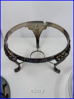 Vintage Reed and Barton King Francis Silver Plate Chafing Dish RARE
