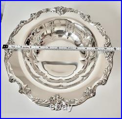 Vintage Reed and Barton King Francis Silver Plated 12 X 4 Footed Bowl #1694