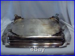 Vntge Reed & Barton King Francis Buffet Server Silver Plate 4 Feet Lid 1668 NICE