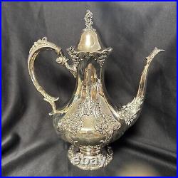 Vtg RARE King Francis by Reed & Barton Silverplate Coffee Service MCM 1975