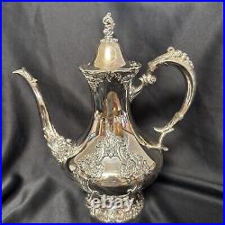 Vtg RARE King Francis by Reed & Barton Silverplate Coffee Service MCM 1975