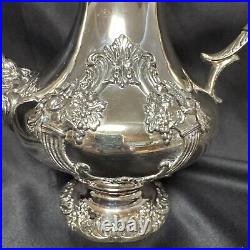 Vtg RARE King Francis by Reed & Barton Silverplate Coffee Service MCM 1975