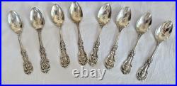 Vtg Reed & Barton Francis I Sterling Silver Teaspoons Set Of 8 No Mono 305 Grs