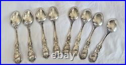 Vtg Reed & Barton Francis I Sterling Silver Teaspoons Set Of 8 No Mono 305 Grs
