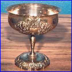 Vtg Reed & Barton Silverplate Chalice Cup Goblet King Francis Champagne Patina