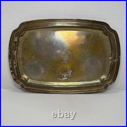 Vtg Reed & Barton Sir Francis Drake Silver Soldered Serving Tray Platter 14x9.5