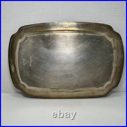 Vtg Reed & Barton Sir Francis Drake Silver Soldered Serving Tray Platter 14x9.5