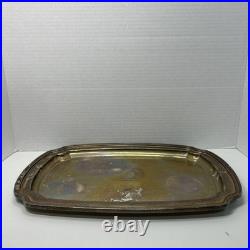Vtg Reed & Barton Sir Francis Drake Silver Soldered Serving Tray Platter 14x9.5