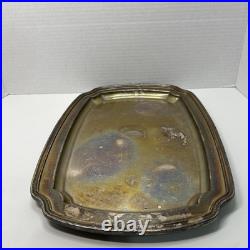 Vtg Reed & Barton Sir Francis Drake Silver Soldered Serving Tray Platter 14x9.5