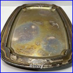 Vtg Reed & Barton Sir Francis Drake Silver Soldered Serving Tray Platter 14x9.5