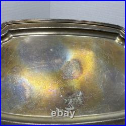 Vtg Reed & Barton Sir Francis Drake Silver Soldered Serving Tray Platter 14x9.5