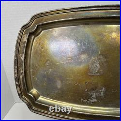 Vtg Reed & Barton Sir Francis Drake Silver Soldered Serving Tray Platter 14x9.5