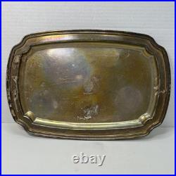 Vtg Reed & Barton Sir Francis Drake Silver Soldered Serving Tray Platter 14x9.5