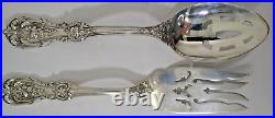 Vtg Reed & Barton Sterling Francis I Pierced Serving Spoon & Fork No Mono