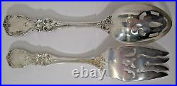 Vtg Reed & Barton Sterling Francis I Pierced Serving Spoon & Fork No Mono