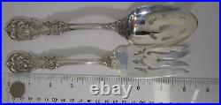 Vtg Reed & Barton Sterling Francis I Pierced Serving Spoon & Fork No Mono