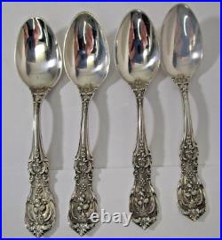 Vtg Vintage Reed & Barton Sterling Francis I 4 Espresso/demitasse Spoons No Mono