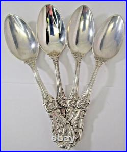 Vtg Vintage Reed & Barton Sterling Francis I 4 Tea Spoons No Mono