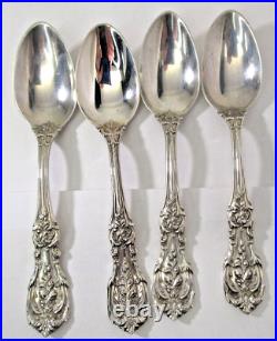 Vtg Vintage Reed & Barton Sterling Francis I 4 Tea Spoons No Mono