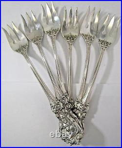 Vtg Vintage Reed & Barton Sterling Francis I 6 Cocktail Forks No Mono