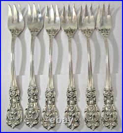 Vtg Vintage Reed & Barton Sterling Francis I 6 Cocktail Forks No Mono