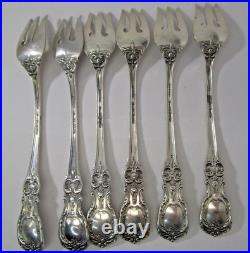 Vtg Vintage Reed & Barton Sterling Francis I 6 Cocktail Forks No Mono