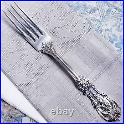 X1 REED & BARTON FRANCIS I ERL 1907 Sterling Silver 7 7/8 MONO'D FORK Flatware